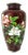 Old Japanese 'Red and White Roses' Vase Ginbari Cloisonné With Solid Silver Trim For Sale