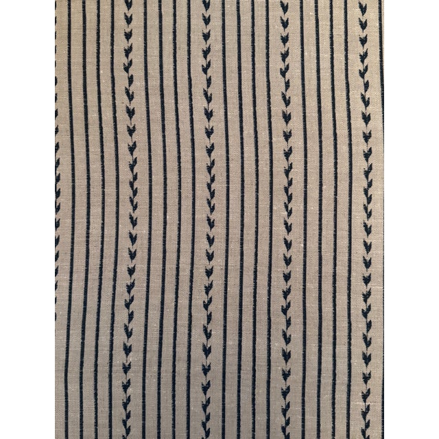 Traditional McLaurin & Piercy Yucatan Stripe Belgium Linen Color Jade Fabric 2 7/8 Yards For Sale - Image 3 of 6