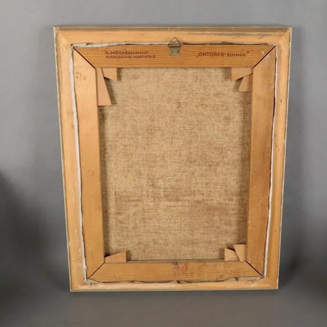 1950s Vintage Oil Painting by Karl Weickgenannt, 1950s For Sale - Image 5 of 7