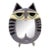 Vintage 1981 m.p. Ent. Whimsical Cat Wall Mirror Lavender Ceramic Folk Art For Sale