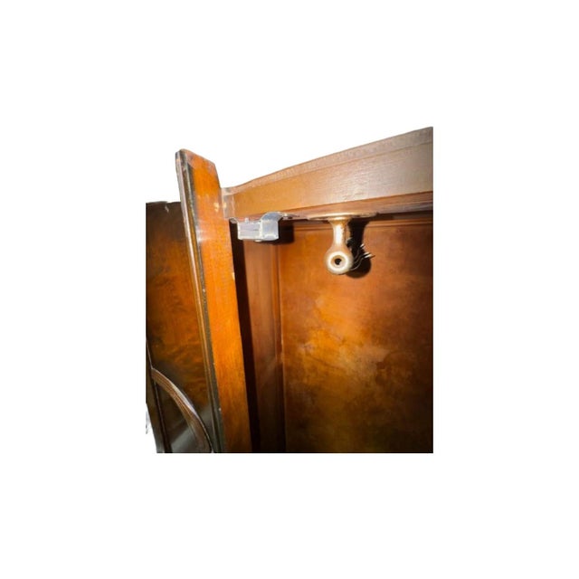Wood Vintage c.1930's Art Deco Style Wardrobe Cabinet For Sale - Image 7 of 12