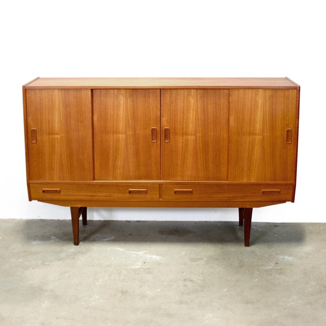 Westergaards Møbelfabrik Teak Model #29 Tall Sideboard / Highboard Attributed to Børge Dam For Sale - Image 11 of 17