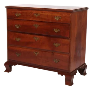 Antique Chippendale Cherry Graduated 4-Drawer Chest C1800