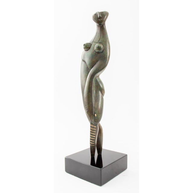 Ronald K. Parker (American, b. 1939) "Life" Verdigris Patinated Bronze Sculpture, 1999, signed "Parker" and marked "c 99...