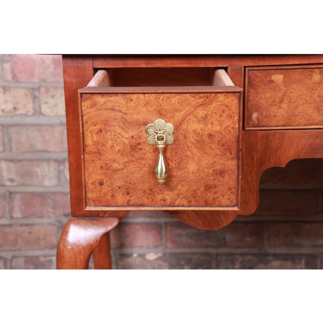 Baker Furniture Chippendale Banded Mahogany and Burled Walnut Sideboard Server, Newly Refinished For Sale In South Bend - Image 6 of 13