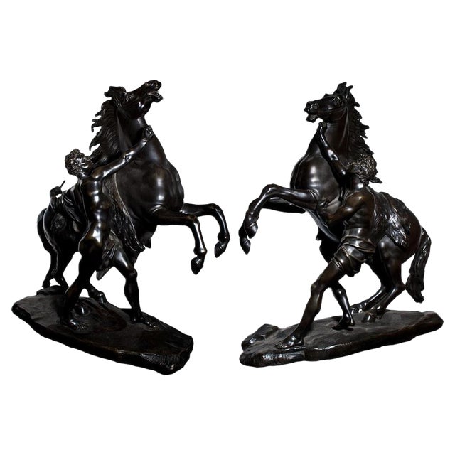 19th Century Bronze Horse and Charioteer Original Decorative Sculpture For Sale