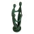 Vintage Mid Century Modern Abstract Family Sculpture | Green Patina Cast Metal Figurine | 1960s Modernist Home Decor For Sale