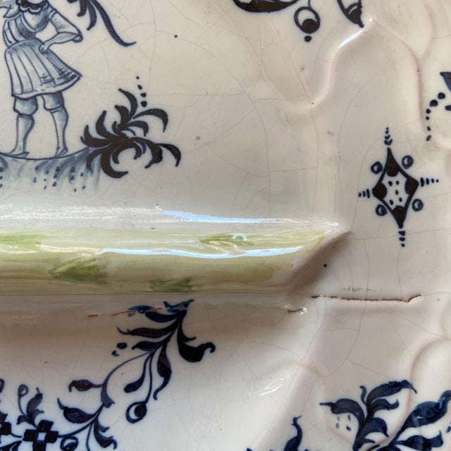 Majolica Asparagus Plate by Emile Gallé For Sale - Image 6 of 9