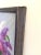 Vintage Original Oil Painting “Lilacs in Vase” in Wood Frame For Sale - Image 10 of 13