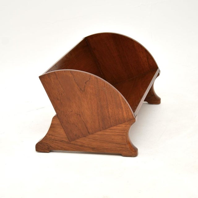 1930s Art Deco Walnut Book Trough, 1930s For Sale - Image 5 of 10