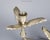 Mid-Century Modern Vintage Silver Metal Floral Candelabra Candlestick Holder 2- Arms For Sale - Image 3 of 5