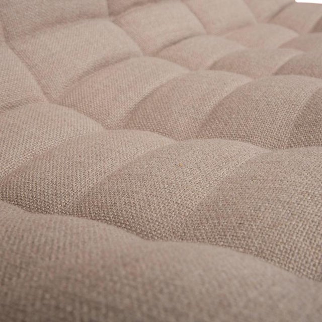 Modern Fabric Two-Seater Grey Sand Taupe Ethnicraft N701 Sofa For Sale - Image 3 of 10
