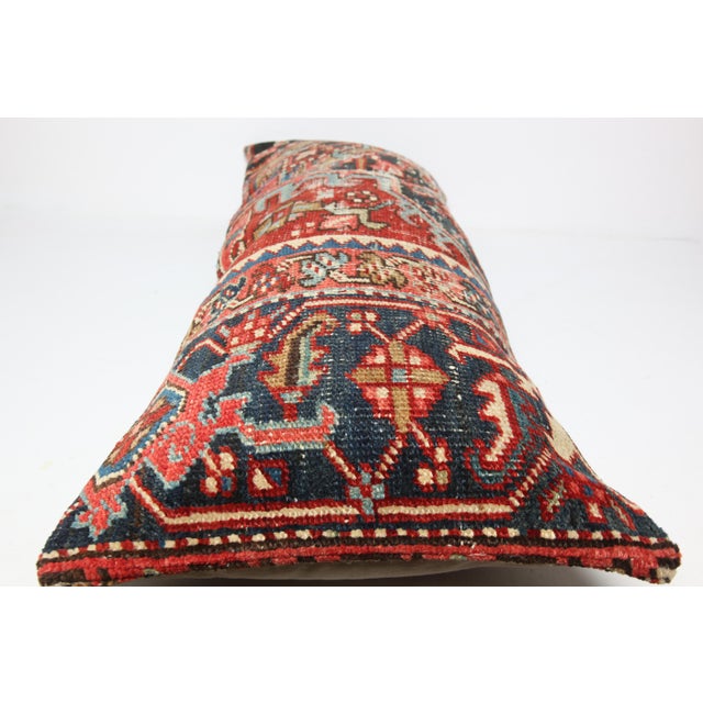 Tribal Antique Hand Knotted Tribal Lumbar Rug Pillow Cushion Cover -16'' X 43'' For Sale - Image 3 of 9