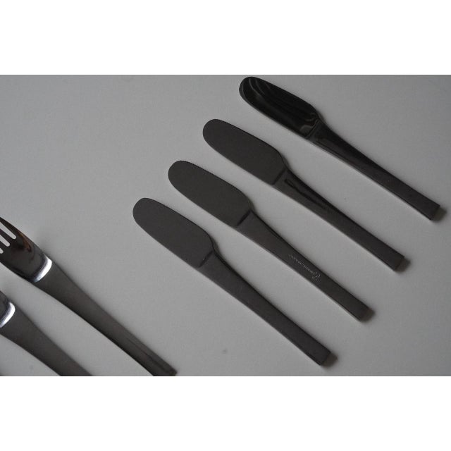 1970s Linea 72 Alitalia Flatware by Joe Colombo & Ambrogio Pozzi, 1972, Set of 12 For Sale - Image 5 of 13