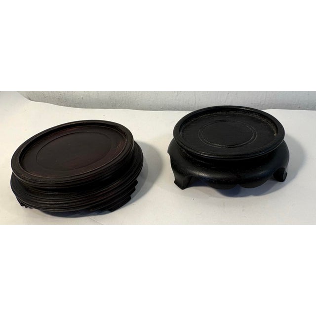 Mid 20th Century Vintage Asian Stands - Set of 2 For Sale - Image 5 of 7
