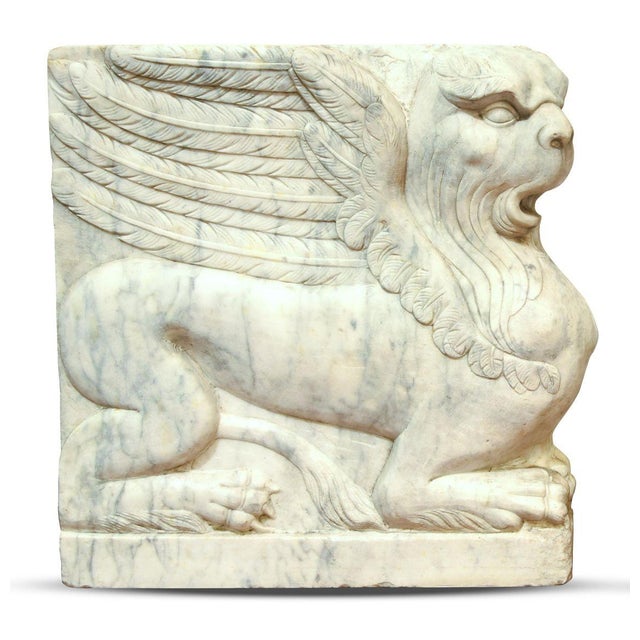18th Century Bas-Relief in Turkish Marble, Set of 2 For Sale - Image 4 of 6