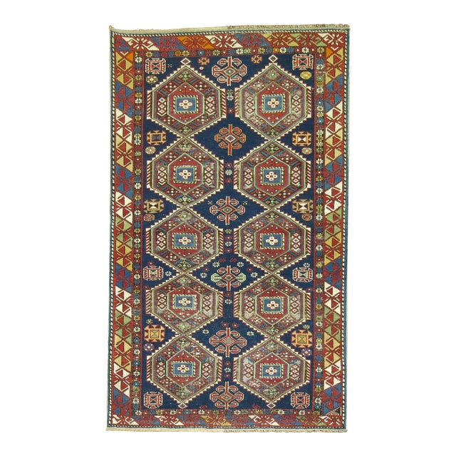 Zabihi Collection Caucasian Antique Shirvan Rug - 3'4" x 5'2" For Sale