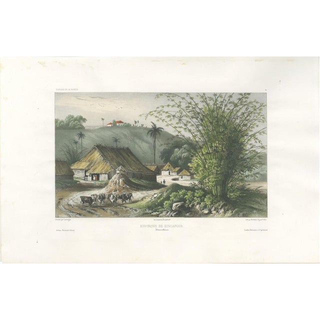 After B. Lauvergne, Singapore Environs View, French Exploration, Lithograph, 1845 For Sale - Image 10 of 10