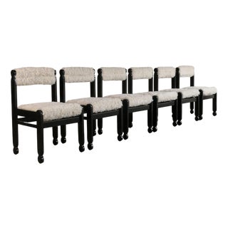 Fluffy Dining Chairs, 1980s, Set of 6 For Sale