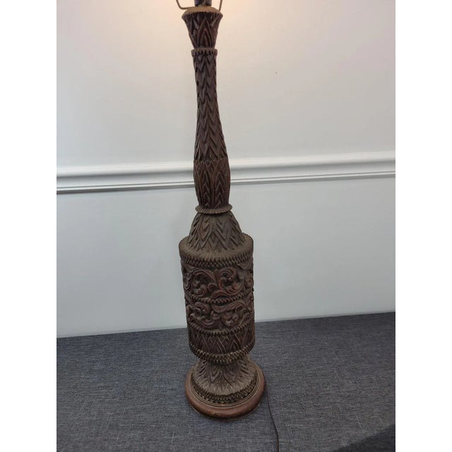 Vintage MidCentury Modern Handcrafted Teak Wood Table Lamps A Pair Chairish