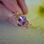 Contemporary Kai Rose De France Amethyst Pink Sapphire Ring in 14k Solid Gold, size 5 For Sale - Image 3 of 6