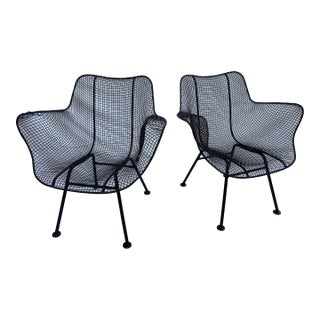 Mid 20th Century Russell Woodard Sculptura Petite Arm Chairs for Garden- A Pair, Attributed For Sale