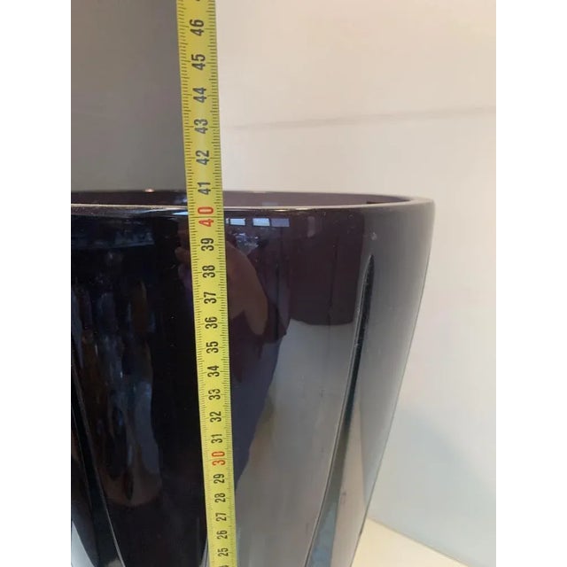 Italian Violet Crystal Handmade Cut Vase from Simoeng For Sale - Image 6 of 9