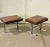 1970s Design Institute of America Chrome and Brown Mohair Rectangular Ottomans – a Pair For Sale - Image 12 of 12