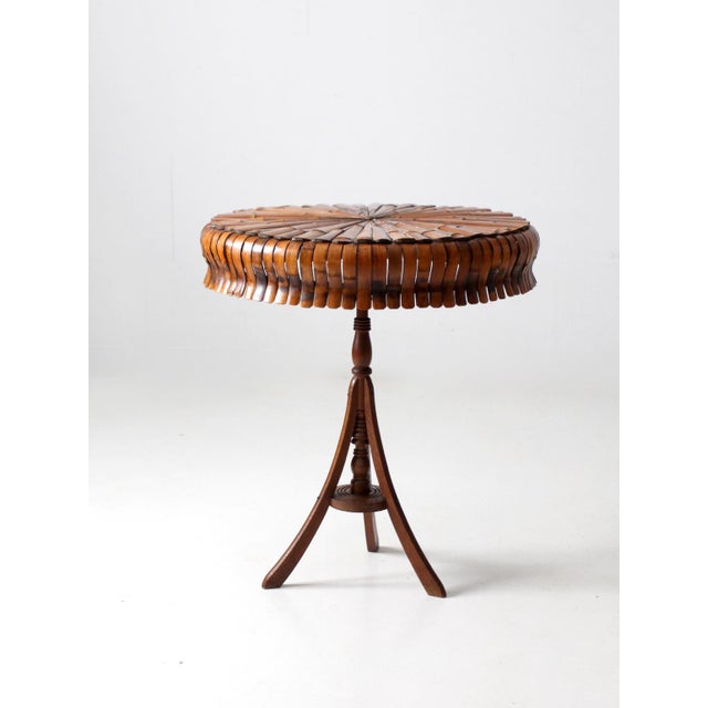 Antique Bamboo Sunburst Accent Table, Circa 1900 For Sale - Image 9 of 17