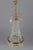 Vintage Brass and Crystal Glass Basket Chandelier For Sale - Image 9 of 15