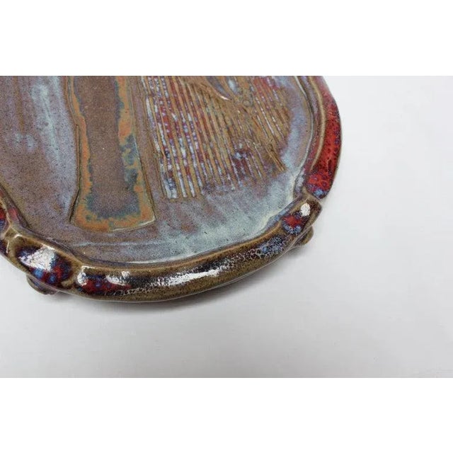 Vintage Figural "Man and Tree' Ceramic Charger by Pollack For Sale - Image 11 of 13