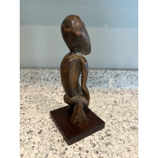 Vintage Hand Carved Wood African Male Lega Figure From the Democratic Republic, 11” For Sale - Image 4 of 10