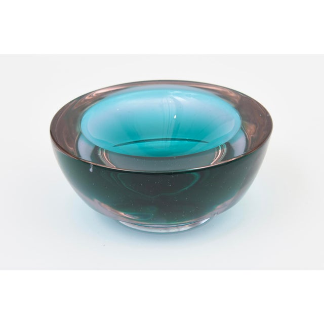 Alessandro Mandruzzato Vintage Murano Sommerso Glass Geode Bowl by Alesandro Mandruzzato, 1970's For Sale - Image 4 of 12