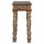 Mid Century Modern Solid Wood Carved Distressed Console | Farmhouse Coastal Entry Hallway Table | Transitional Sofa Table | Rustic White For Sale - Image 4 of 7