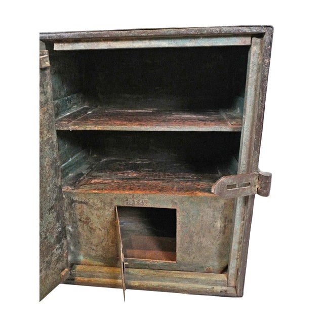 Brown Antique India Iron Safe Box For Sale - Image 8 of 10