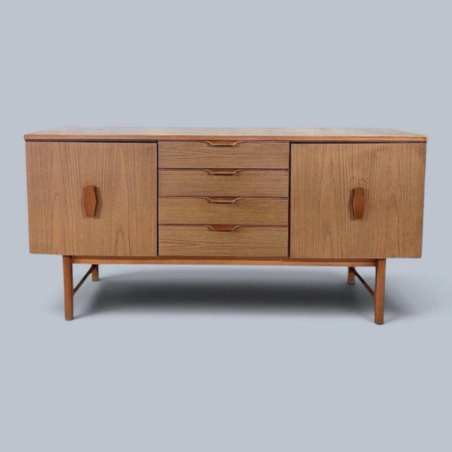 Brown Mid-Century Modern Teak and Formica Sideboard, 1960s For Sale - Image 8 of 8