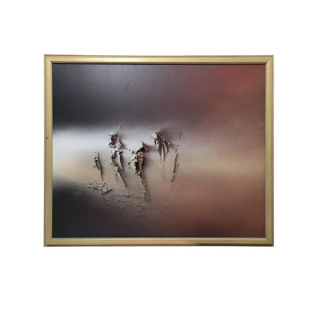 Sculptural Impasto: Set of 3 Abstract Figurative Paintings by Max Roumieu For Sale - Image 14 of 18