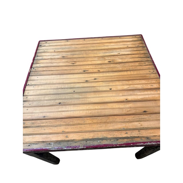 Vintage Painted Tavern Americana Poker Card Game Table For Sale - Image 13 of 17