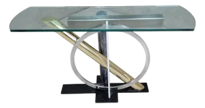 Modern Kaizo Oto Design Institute America Style Glass Top Console Table