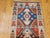 Vintage Turkish Tribal Kilim Runner, Handwoven Wool, Geometric Caucasian Pattern, Blue & Red, 3x8 For Sale - Image 12 of 17