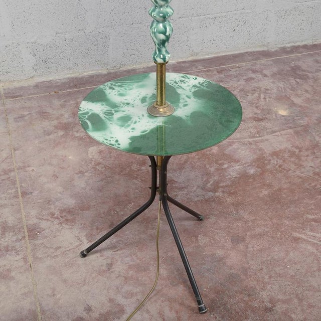 1950s Ceramic and Glass Floor Lamp, 1950s For Sale - Image 5 of 18