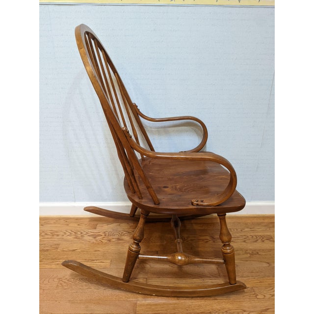 Ethan Allen Circa 1776 Collection Maple Heirloom Windsor Rocking Chair Rocker Chairish