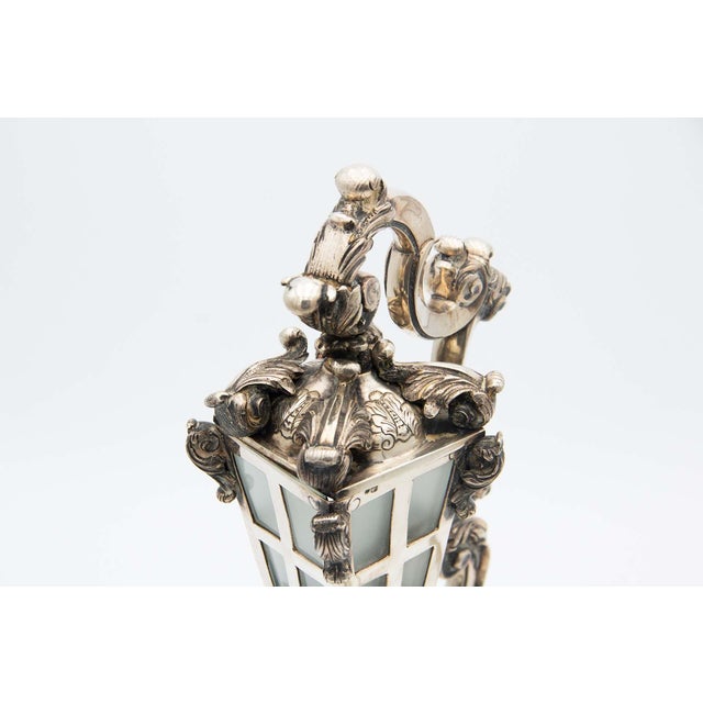 Silver Lampshade with High Reliefs, in Good conditions.