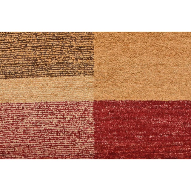 Gabbeh Rug 8'2'' X 9'4'' Multicolor Wool Contemporary Hand-Knotted Carpet For Sale - Image 9 of 12