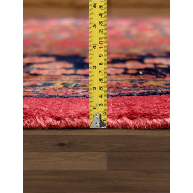 Pasargad Home Antique Kashan Wool Area Rug-12' 0" X 15' 0" , Burgundy For Sale In New York - Image 6 of 7