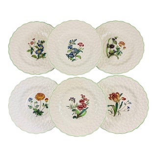 Copeland Spode Fernleigh Pattern Floral Plates, Set of Six For Sale