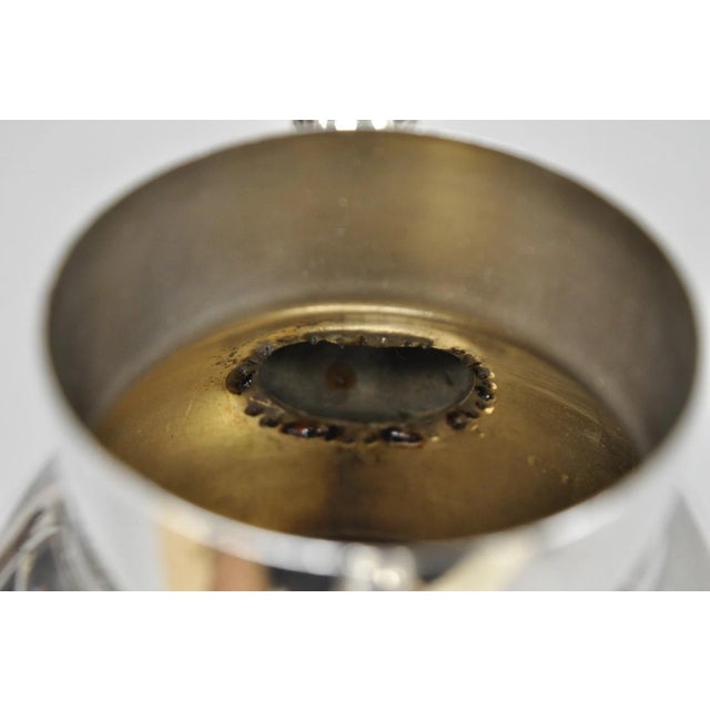 Vintage Art Deco Silver Plated Martini Cocktail Shaker Pitcher by Poole 2601 For Sale - Image 13 of 16