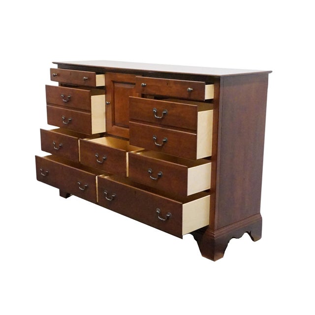 Wood Kincaid Furniture Solid Cherry Early American Traditional Style 64" Triple Dresser 79-161 For Sale - Image 7 of 12