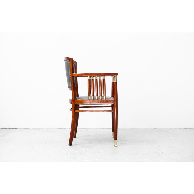 Art Nouveau Men's Desk and Armchair by J. W. Müller, 1905, Set of 2 For Sale - Image 11 of 18