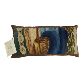 18th Century French Beauvais Wool and Silk Tapestry Pillow For Sale